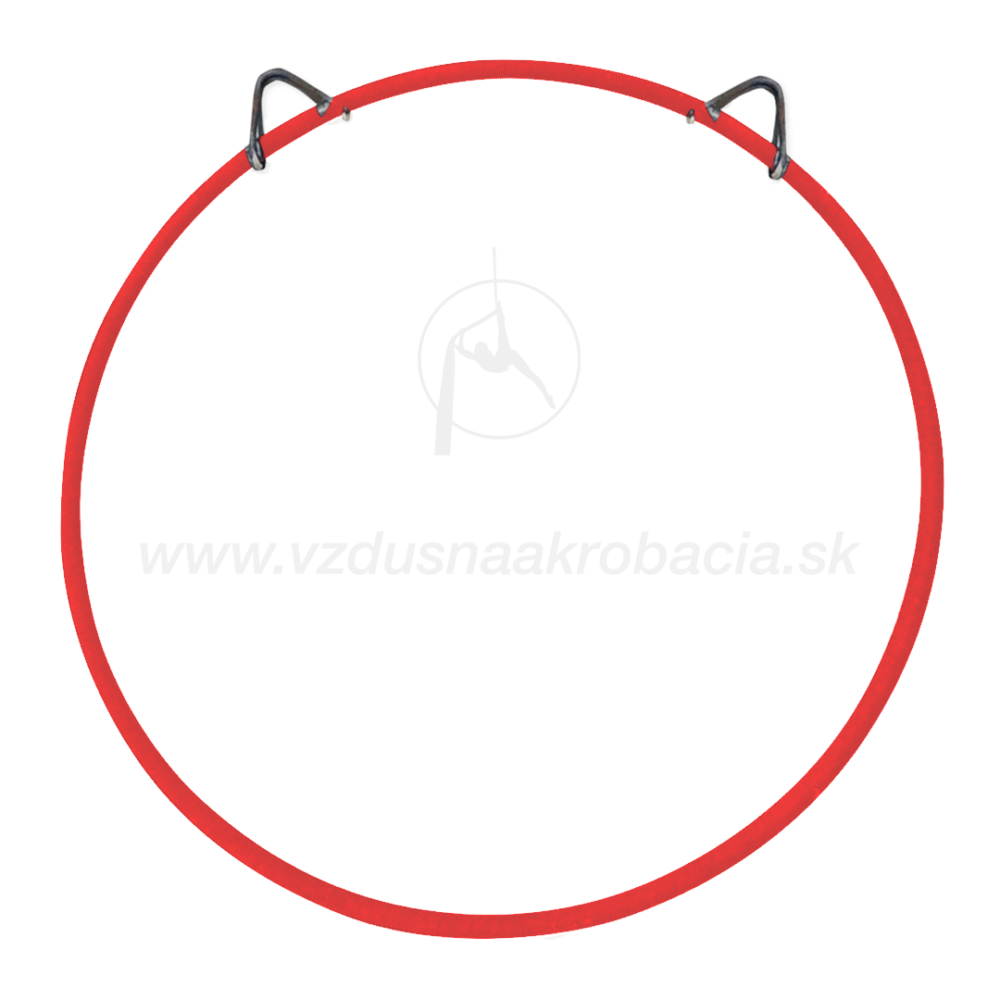 Kruh na akrobaciu - s dvoma úchytmi - červený