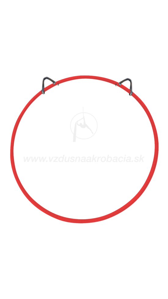 Kruh na akrobaciu - s dvoma úchytmi - červený